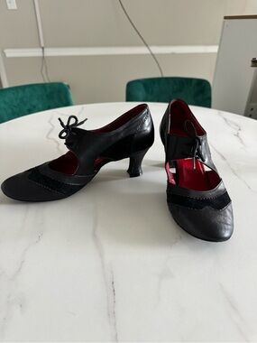 Ray Rose Black Leather Ballroom Dance Shoes – Made in England size 5